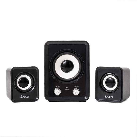 BOXE SPACER 2.1, RMS: 11W (2 x 3W + 5W), control volum, USB power, black, "SPB-807-BK" (timbru verde 2.00 lei)