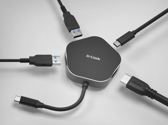 D-Link 4-in-1 USB-C Hub with HDMI and Power Delivery