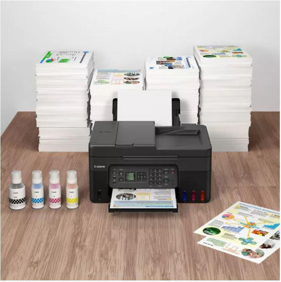 Multifunctional Inkjet CISS Color Canon G4470,A4,Functii: Impr.|Scan.|Cop.|Fax,Viteza Print Mono:11ipm,Viteza print color:6ipm,Conectiv:USB|WiFi,Duplex:Nu,ADF:ADF(timbru verde 11 lei) "5807C009AA"