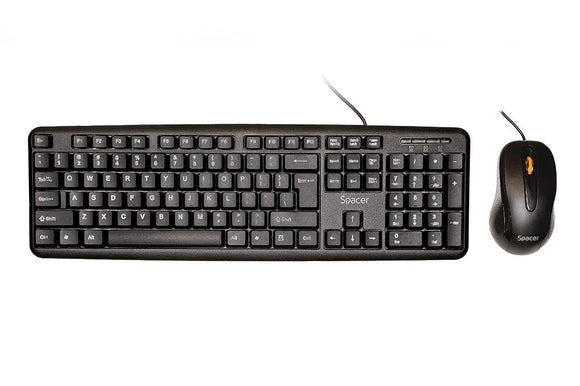 Kit filaire SPACER USB, clavier « SPKB-S62 » + souris optique « SPMO-F01 », noir, « SPDS-S6201 » 45505412 (timbre vert 0,8 lei)