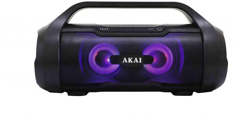 Enceintes portables AKAI, compactes 2.0, RMS 15 W, Bluetooth, connecteur Bluetooth, jack 3,5 mm, USB, noir, « ABTS-50 » (timbre vert 4,00 lei)