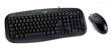 KIT wired GENIUS USB, tastatura 104 taste (concave) + mouse optic 1000dpi, 3 butoane, black, "Smart KM-200", SmartGenius app "31330003400" (timbru verde 0.8 lei)