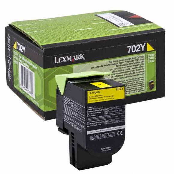 Cartouche de toner Lexmark 702Y R 1 pièce(s) Original Jaune