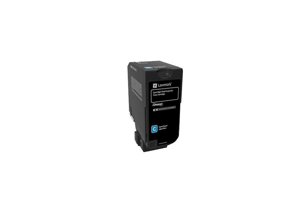 Cartouche de toner lexmark 74c2hce 1 pièces cyan d'origine