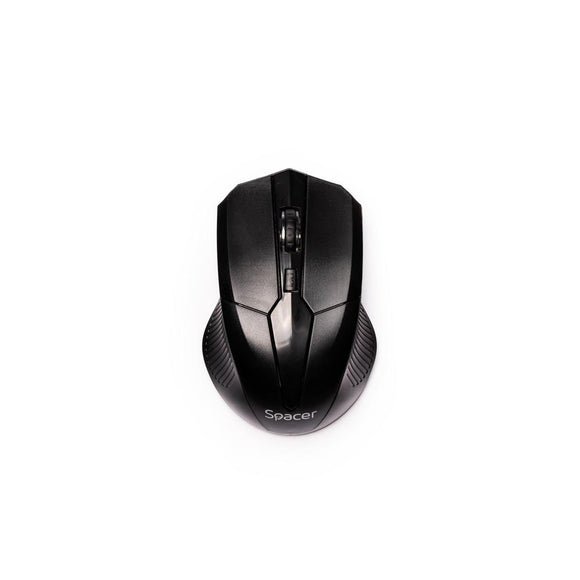 MOUSE Spacer, PC sau NB, wireless, 2.4GHz, optic, 1600 dpi, butoane/scroll 4/1,buton ON/OFF, negru, "SPMO-W02" (timbru verde 0.18 lei)