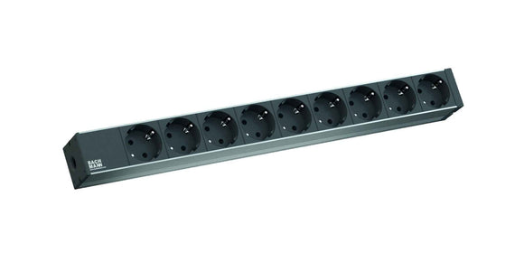 Bachmann 9x Schuko, 2m power extension 9 AC outlet(s) Black