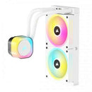 Refroidisseur hybride pour processeur Corsair H100I 12 cm Blanc
