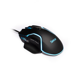 MOUSE Spacer - gaming, gaming, cu fir, USB, optic, 12.000 dpi, butoane/scroll 8/1, iluminare RGB, negru, "SPGM-ALIEN-RACE" (timbru verde 0.18 lei) - 0