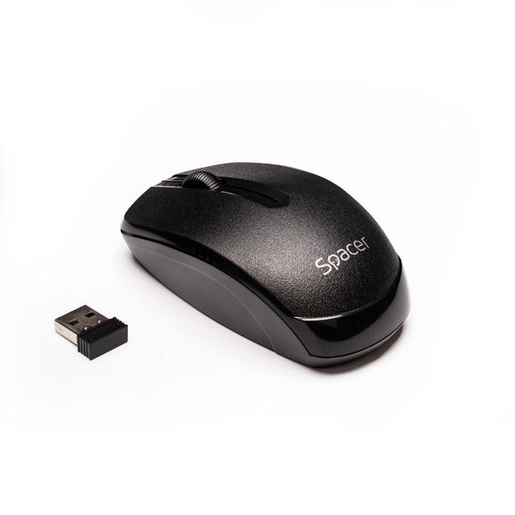 MOUSE  Spacer, PC sau NB, wireless, 2.4GHz, optic, 1000 dpi, butoane/scroll 3/1, , negru, "SPMO-161" (timbru verde 0.18 lei)