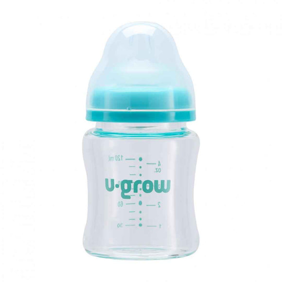 Biberon en verre 120 ml + 2 tétines supplémentaires