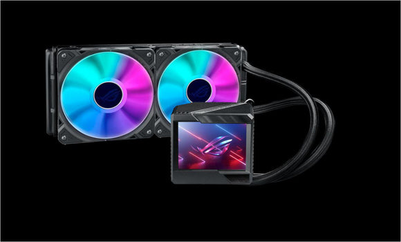 Refroidisseur asus  ryujin ii 240 argb  universel refroidissement liquide ventilateur 120 mm x 2 2 200 tr/min argb éclairé  ryujin ii 240 argb  timbre vert 200 lei