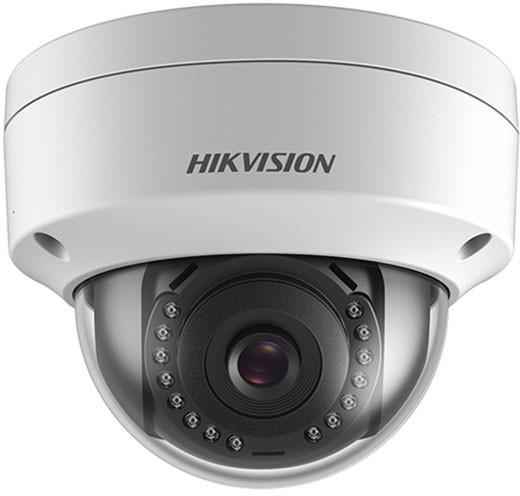 Caméra IP Hikvision, dôme intérieur/extérieur, portée IR 30 m, objectif fixe 2,8 mm, 2 Mpx, PoE, « DS-2CD1121-I2F » (verre vert 0,8 l)