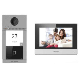 KIT VIDEOINTERFON IP WIFI &amp; POE "DS-KIS604-S(C)" (timbru verde 0.18 lei)