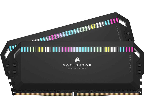 Mémoire DDR5 6 000 MHz 32 Go (2 x 16 Go) DIMM sans tampon CL30 standard PMIC XMP 3.0 DOMINATOR PLATINUM RGB noir, dissipateur thermique, LED RGB, 1,4 V