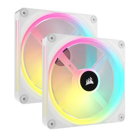 Corsair qx rgb series icue link qx140 rgb blanc ventilateur rgb à dôme magnétique 140 mm kit de démarrage