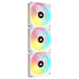 CORSAIR QX RGB Series, iCUE LINK QX120 RGB WHITE, 120mm Magnetic Dome RGB Fan, Starter Kit