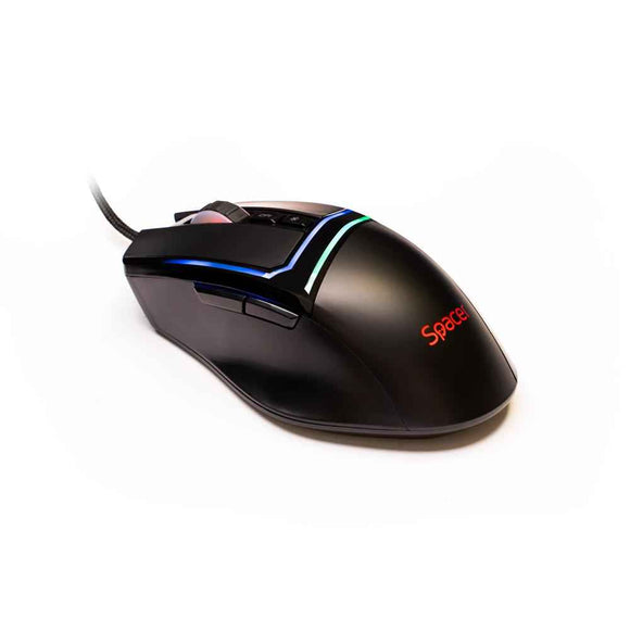MOUSE Spacer - gaming, gaming, cu fir, USB, optic, 12.000 dpi, butoane/scroll 7/1, iluminare RGB, negru, "SPGM-ALIEN-PRO" (timbru verde 0.18 lei)