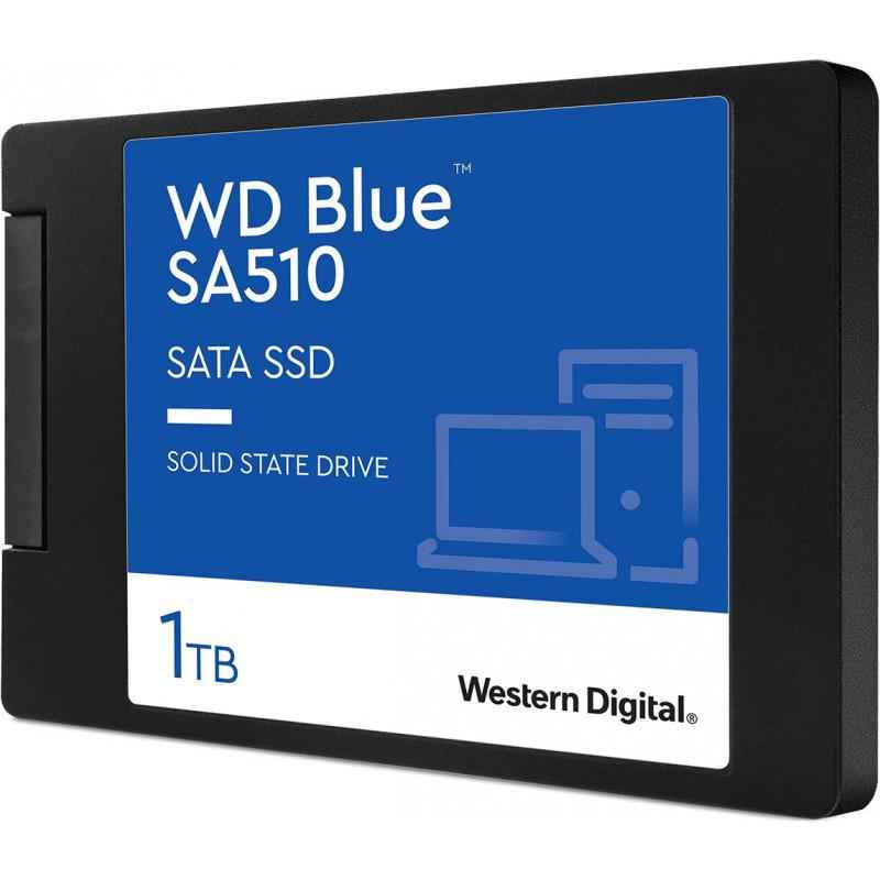 Disque SSD WD Blue SA510 1 To SATA III 6 Gbit/s, boîtier 2,5 pouces, 7 mm, interne, emballage individuel