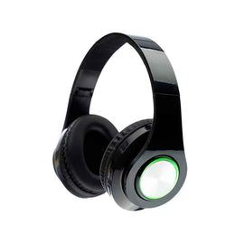 CASTI Spacer, wireless, standard, utilizare multimedia, smartphone, microfon pe casca, conectare prin Bluetooth 5.4, iluminare RGB, pliabile, banda ajustabila, negru, "SPBH-CRYSTAL-RGB", (timbru verde 0.8 lei)