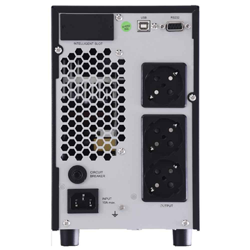 UPS NJOY, "ATEN PRO 2000", Online cu sinusoida pura, tower, 2000VA/1800W, AVR, Schuko x 3, 4 x baterie 12V/9Ah, display LCD, back-up 1 - 10 min., "PWUP-OL200AP-AZ01B" (timbru verde 11 lei)