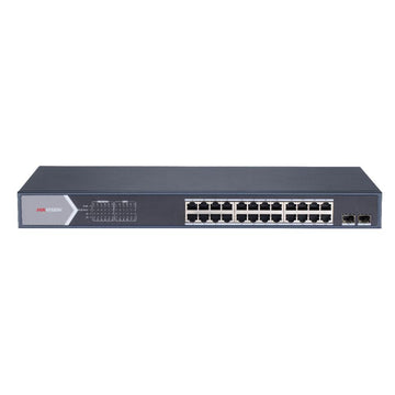 SWITCH. PoE Hikvision, port Gigabit x 24, SFP SFP x 2, rackabil, carcasa metalica, "DS-3E1526P-SI" (timbru verde 2 lei)