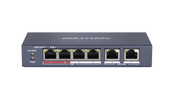 Hikvision DS-3T0306HP-E/HS network switch Unmanaged L2 Fast Ethernet (10/100) Power over Ethernet (PoE) Grey