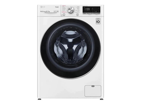 LG Washing machine with dryer | F2DV5S8S2E | Energy efficiency class C/E | Front loading | Washing capacity 8.5 kg | 1200 RPM | Depth 48 cm | Width 60 cm | Display | LED | Drying system | Drying capacity 5 kg | Steam function | Direct drive | Wi-Fi | Whit