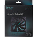 Entretoise de ventilateur PC 140 x 140 x 25 mm, palier hydraulique, 67,6 pi3/min, connecteur 3 broches, sans LED, noir « SPFC-140-3P » (timbre vert 0,18 lei)