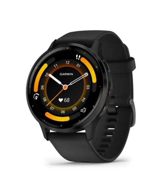 Garmin Venu 3 3.56 cm (1.4") AMOLED 45 mm Digital 454 x 454 pixels Touchscreen Black Wi-Fi GPS (satellite)