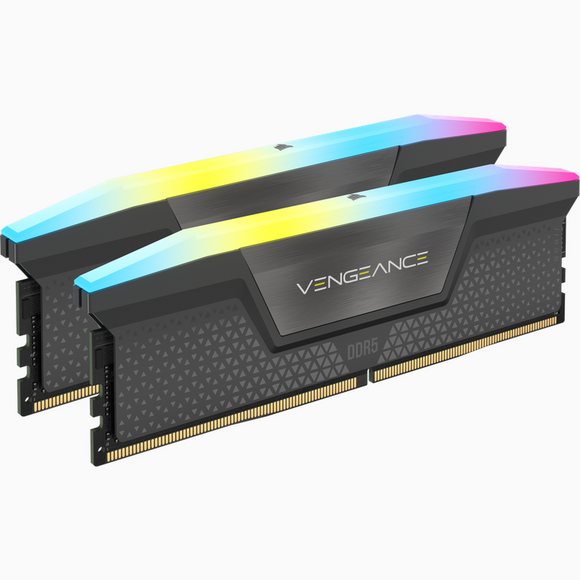 Corsair amd expo vengeance rgb 64 go 2 x 32 go ddr5 5200mt pcb noir cl40 125 v