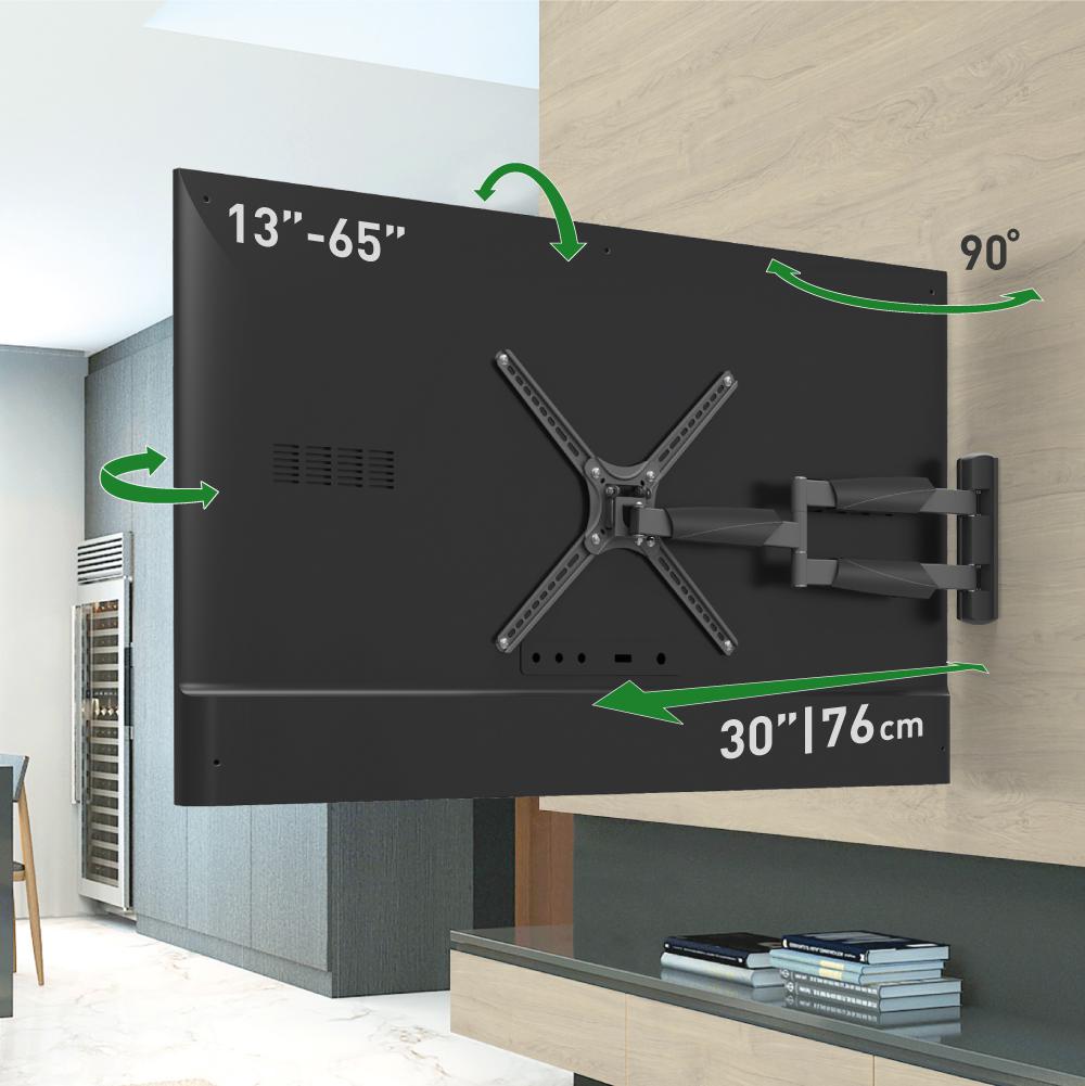 Support mural pour téléviseur barkan 13"-65" noir  bm343xl 