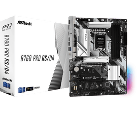 ASROCK MB Desktop B760 Pro RS (S1700, 4x DDR4, 2x PCIe 4.0 x16, 1x PCIe 3.0 x16, 1x PCIe 3.0 x1, 2x Hyper M.2 PCIe Gen4x4, 1x M.2 PCIe Gen 4x2, 4x SATA3, 2x USB-C, 7x USB 3.2, 4x USB 2.0, 1xRJ-45 2.5GB, 1x HDMI, 1x DP, ATX