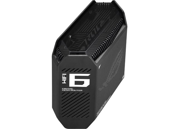 Wifi 6 802.11ax Tri-band Gigabit Gaming Mesh Router | GT6 ROG Rapture (1-Pack) | 802.11ax | 574+4804+4804 Mbit/s | 10/100/1000 Mbit/s | Ethernet LAN (RJ-45) ports 3 | Mesh Support Yes | MU-MiMO Yes | No mobile broadband | Antenna type Internal