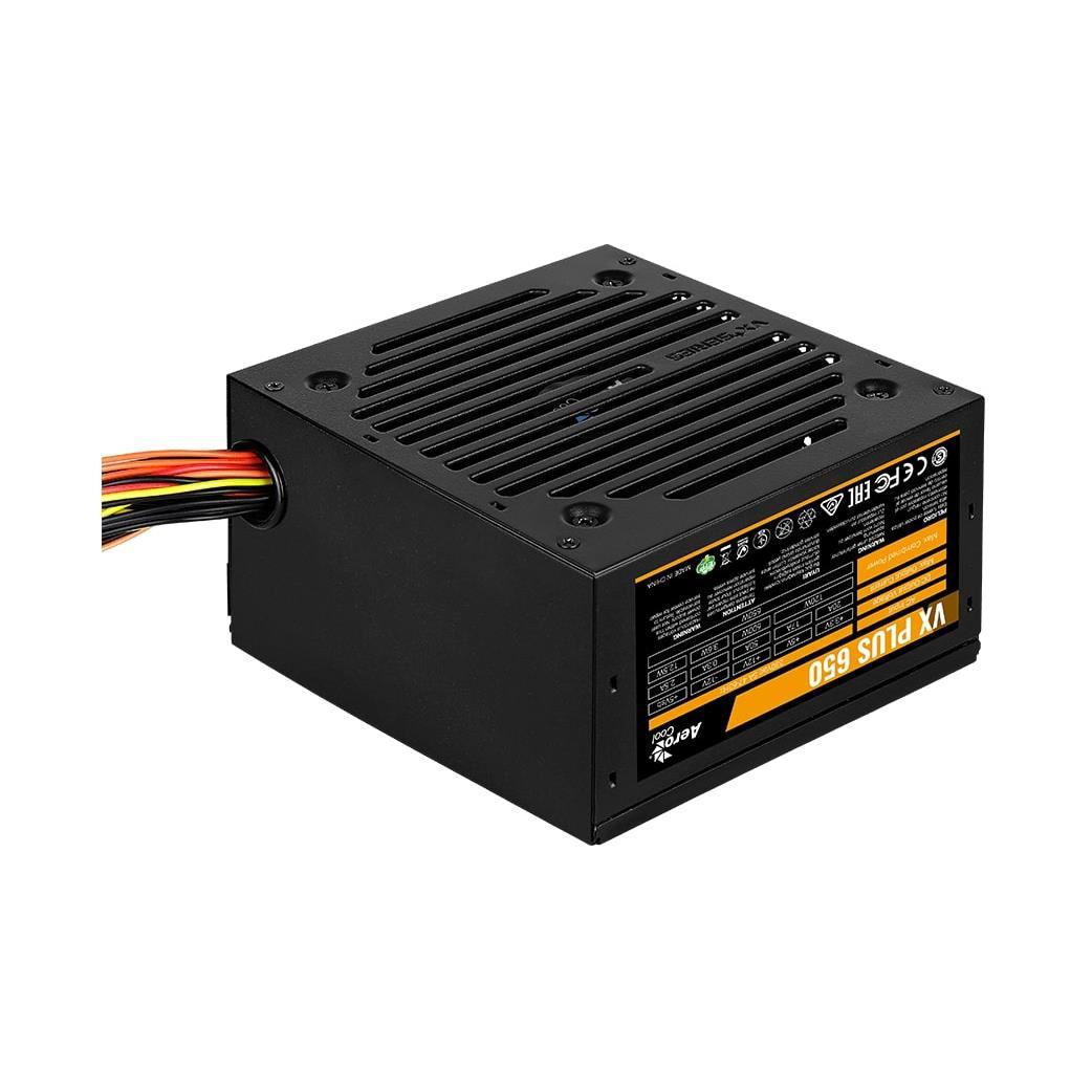 Bloc d'alimentation aerocool vx plus 650 650 w 20+4 broches atx atx noir