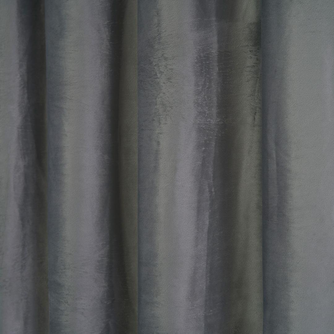 Lot de 2 rideaux en velours 140x270 cm - Gris
