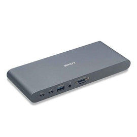 Lindy DST-Pro 5K XT, USB-C Laptop Docking Station with Triple Display (4K) or Single Display (5K) and 100W Pass-Through Charging