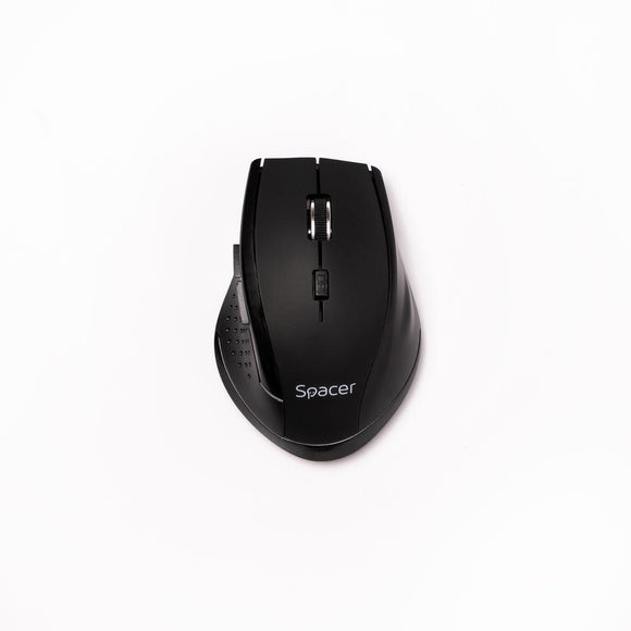 Souris spacer pc ou nb sans fil 24 ghz optique 800/1200/1600 dpi boutons/défilement 6/1 résolution sélectionnable noir "spmo-291" 45503292 timbre vert 018 lei