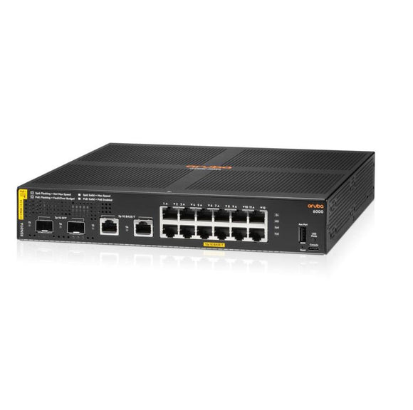 HPE Aruba Networking CX 6000 12G Class4 PoE 2G/2SFP 139W Switch