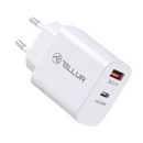 Chargeur mural double port Tellur PDHC PD 20 W + QC3,0 18 W Blanc