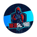 Covor pentru scaun gaming SPACER, protectie parchet, cauciuc si material textil, 1200 x 3mm, rotund, REDSQUAD 46501468 "SPFP-REDSQUAD-120"