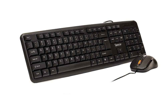 KIT wired SPACER USB, tastatura "SPKB-S62" + mouse optic "SPMO-F01", black, "SPDS-S6201" 45505412 (timbru verde 0.8 lei)