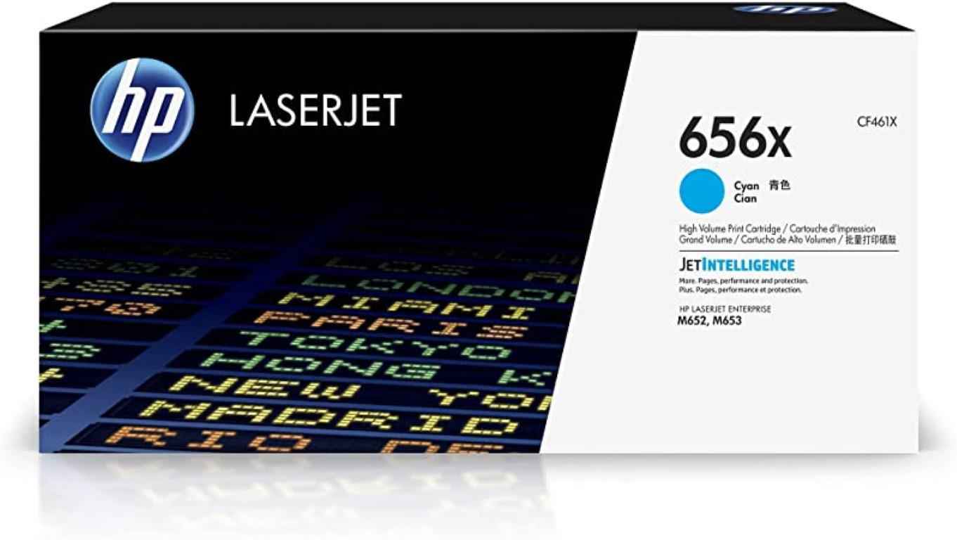 Cartouche de toner HP 656X LaserJet d'origine CF460X cyan haute capacité