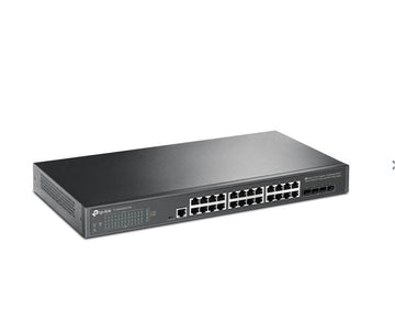 TP-LINK TL-SG3428X-UPS JetStream 24-Port Gigabit L2+ Managed Switch with 4 10GE SFP+ Slots and UPS Power Supply - 0