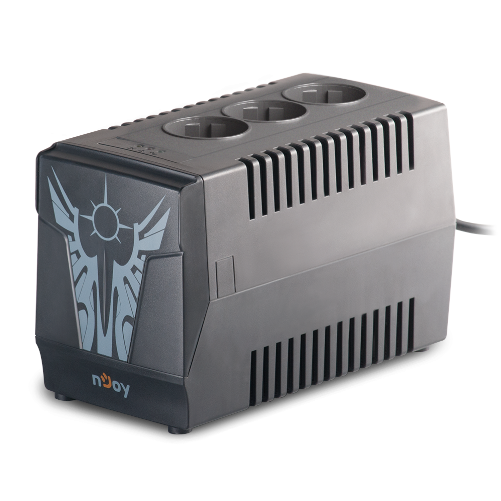 AVR NJOY, « PALADIN », AVR à onde sinusoïdale simulée, 1 000 VA/500 W, universel x 3, « PWAV-10003PL-AZ01B » (timbre vert 11 lei)