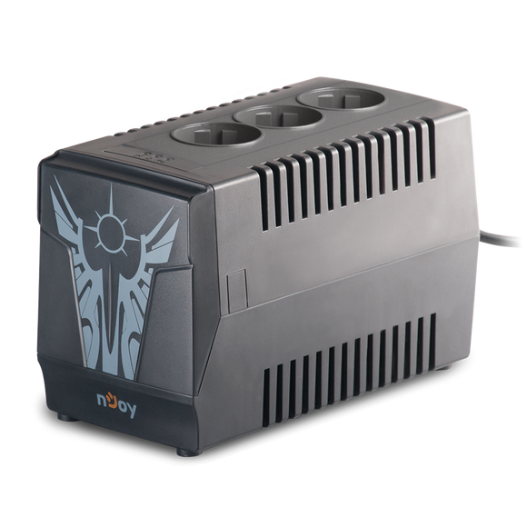 AVR NJOY, « PALADIN », AVR à onde sinusoïdale simulée, 1 000 VA/500 W, universel x 3, « PWAV-10003PL-AZ01B » (timbre vert 11 lei)