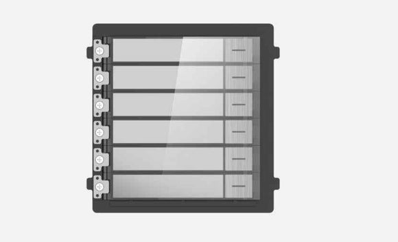 MODUL DE EXTENSIE CU 6 BUTOANE APELARE, "DS-KD-KK/S" (timbru verde 0.18 lei)