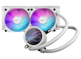 Cooler Asus "ROG RYUO III 240AW", skt universal, racire cu lichid, ventilator 120 mm x 2, 2200 rpm, iluminat ARGB, "ROG RYUO III 240AW" (timbru verde 2.00 lei)