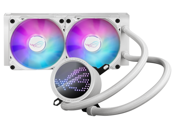 Cooler Asus "ROG RYUO III 240AW", skt universal, racire cu lichid, ventilator 120 mm x 2, 2200 rpm, iluminat ARGB, "ROG RYUO III 240AW" (timbru verde 2.00 lei)