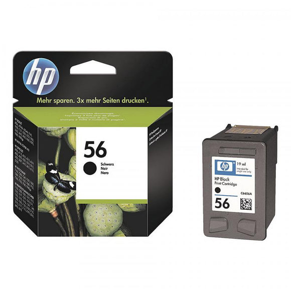 HP 56 original Ink cartridge C6656AE UUS black high capacity 19ml 520 pages 1-pack