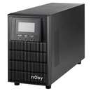 UPS NJOY, "ATEN PRO 2000", Online cu sinusoida pura, tower, 2000VA/1800W, AVR, Schuko x 3, 4 x baterie 12V/9Ah, display LCD, back-up 1 - 10 min., "PWUP-OL200AP-AZ01B" (timbru verde 11 lei)